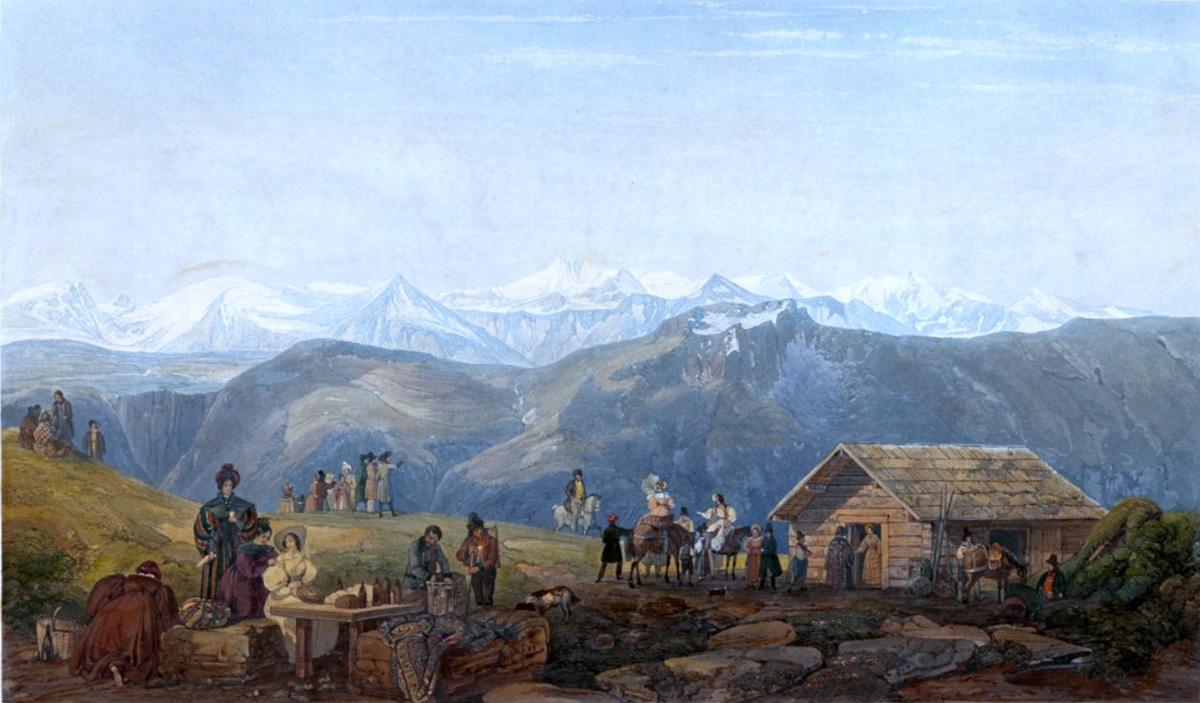 view from the gamskarkogel to the salzburg glacier at hofgastein